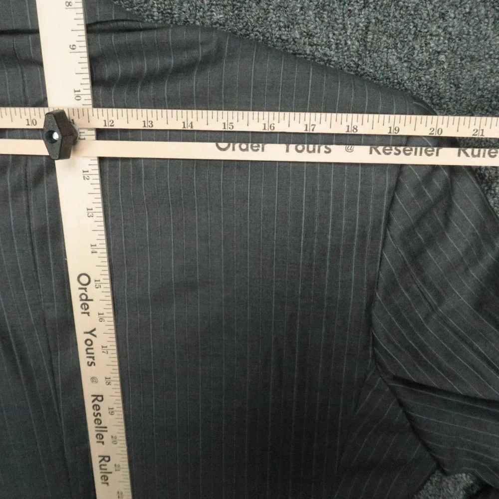 Brooks Brothers Blazer Mens 43R Gray Wool Pinstripe 1818 Madison Saxxon Jacket *